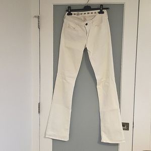 Earnest Sewn Long White Denim Hefner White, Size 26.